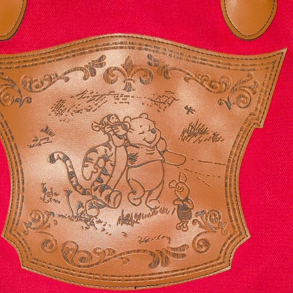 Disney Red Canvas Tote  Featuring Winnie The Pooh And Friends